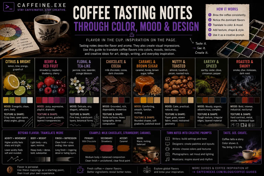 Coffee Tasting Notes Explained Through Color, Mood, and Design