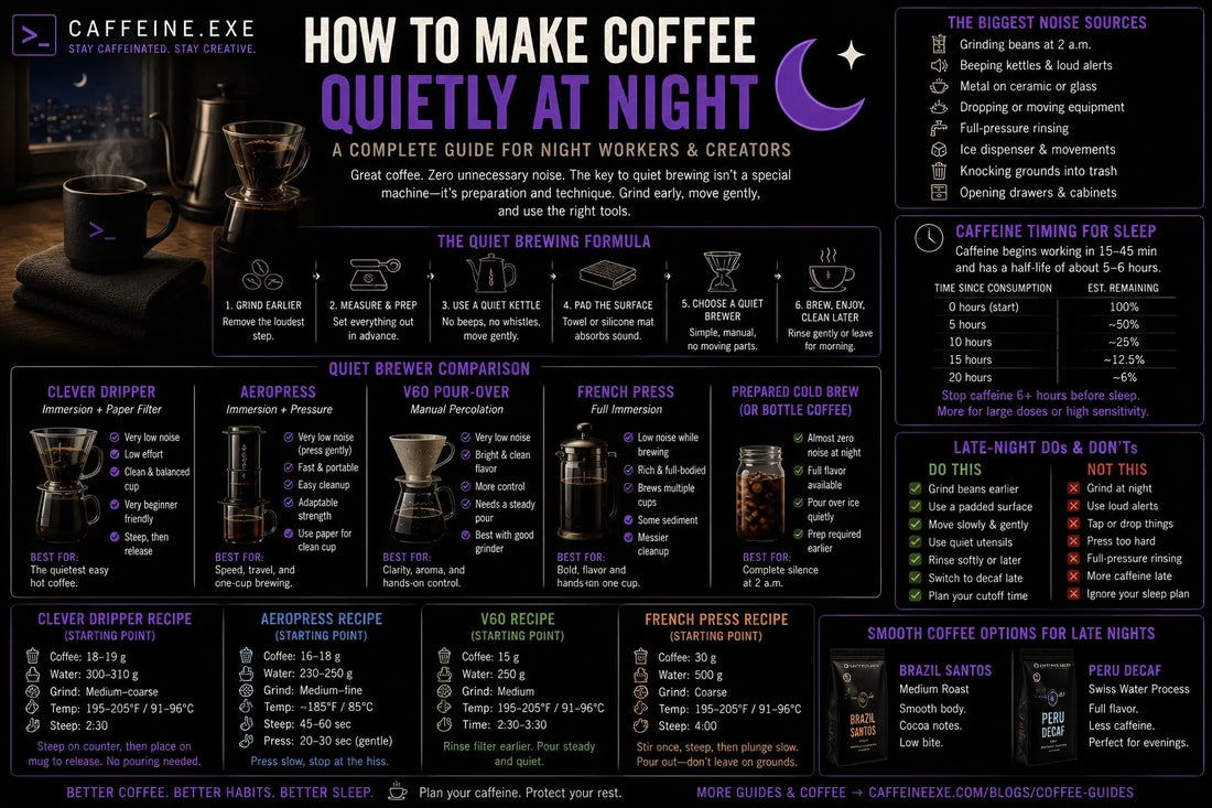 How to Make Coffee Quietly at Night Without Waking Anyone Up