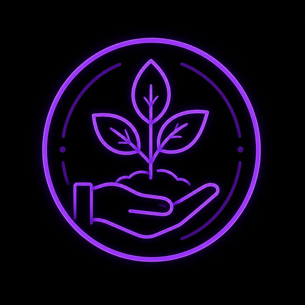 Caffeine.exe sustainability icon representing tree planting and responsible coffee sourcing